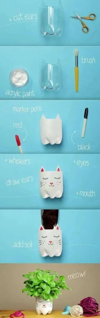 Tutorial para hacer una maceta con botellas de plástico.
