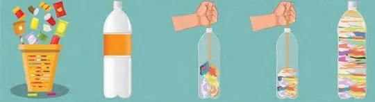 Paso a paso ilustrado para armar tu propio ecoladrillo